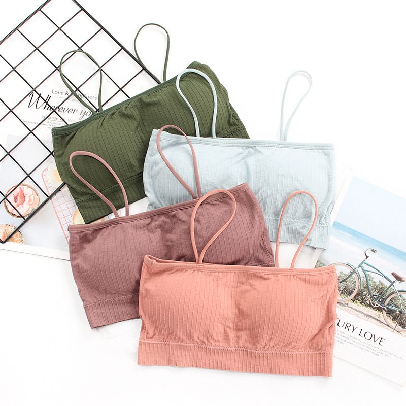 [ LINGERIE MASTER ] - (B-16) BH Ice Silk Bralette Tube Bra / Crop Top Bra Ice Silk Seamless Lingerie Halus / Bra Kemben CD&BRA BH Import-6