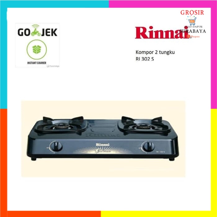 Rinnai RI302S / Kompor Gas 2 Tungku rinnai RI-302 S