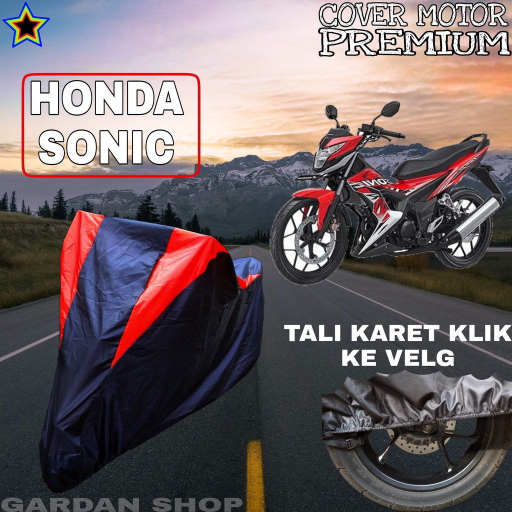 Sarung Motor HONDA SONIC Hitam MERAH Body Cover Penutup Pelindung Motor Sonic PREMIUM