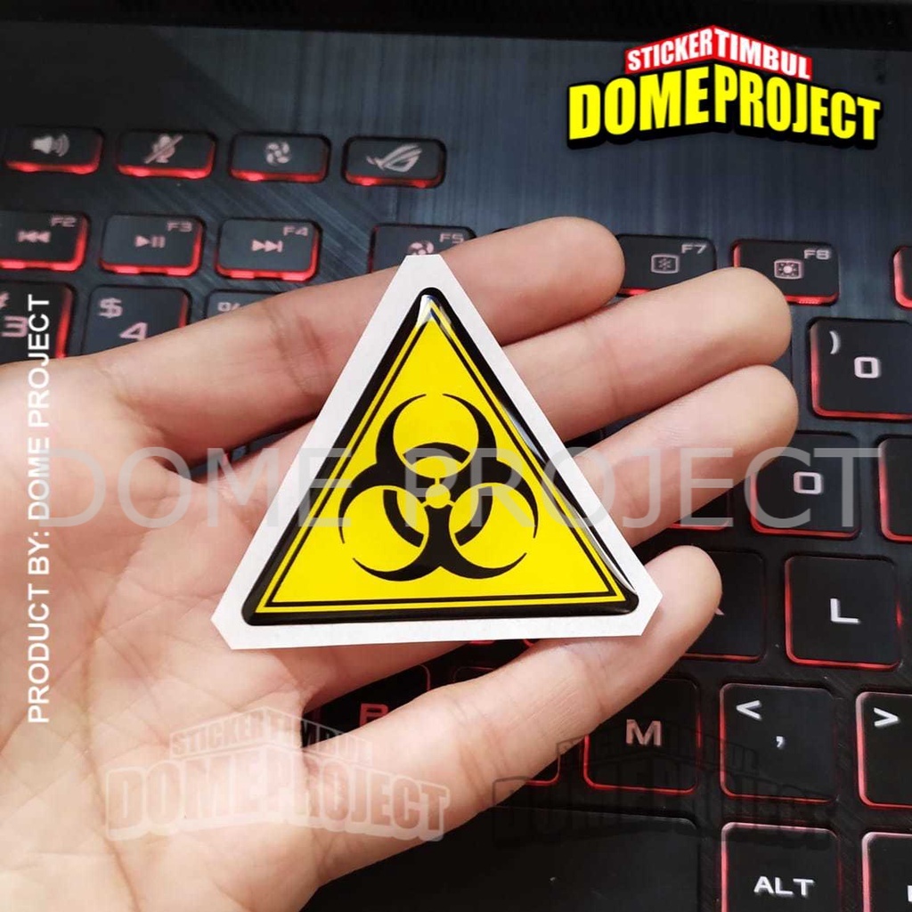 BIOHAZARD EMBLEM STIKER RESIN LENTUR STIKER MOTOR IMPORT STIKER KACA HELM