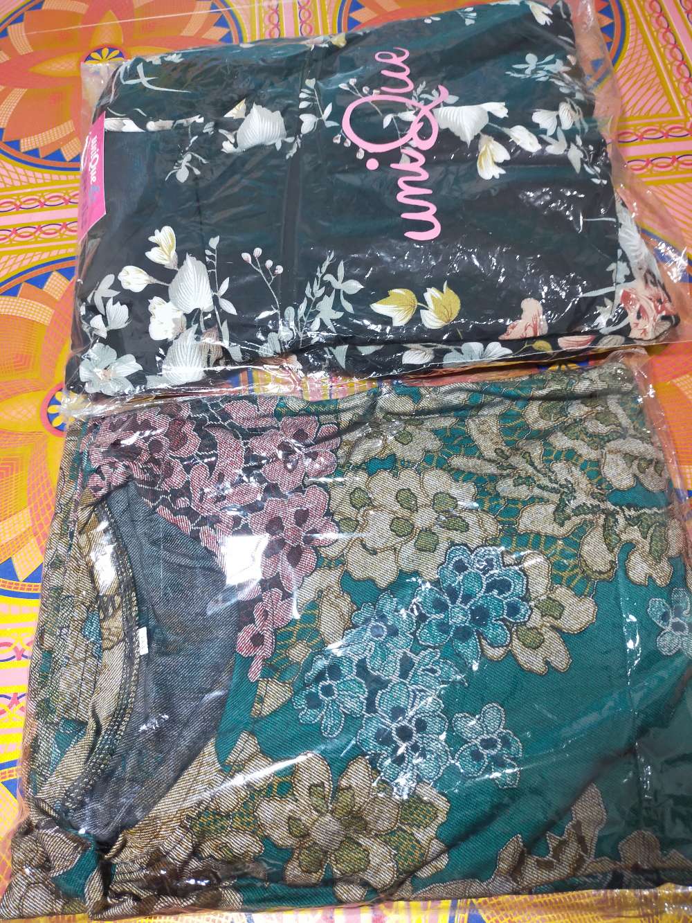 Venya Maxy Gamis Motif Batik Bahan Calvin Jeans Melar Adem Allsize Ld 105 Panjang 136-140 No Busui