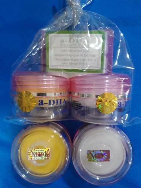 CREAM ADHA MDS CREAM HOLOGRAM MDS ORIGINAL HIJAU/PINK