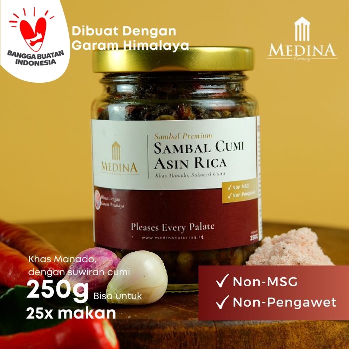 

Jual Sambal Cumi Asin Rica Autentik Khas Manado (250Gr) - Medina Catering