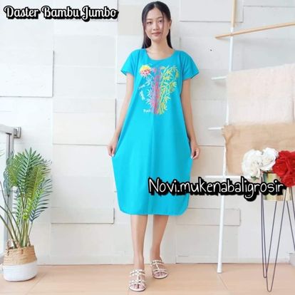 DASTER BAMBU JUMBO BALI KAIN HALUS-Turkis G034