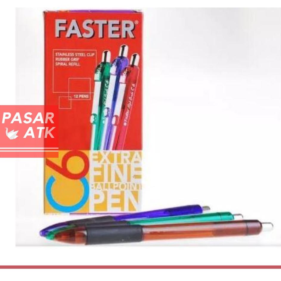 

SALEE!!!!.. Pulpen FASTER C6 Cetek (PERLUSIN-12 PCS)