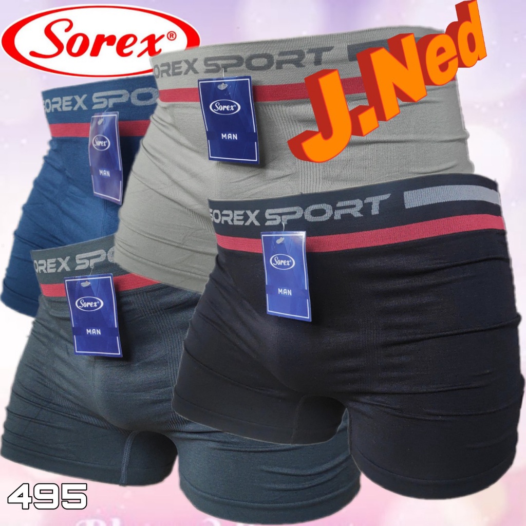 J495T | (ISI 3 PCS) CELANA DALAM BOXER PRIA SOREX PREMIUM SIZE M - XXL