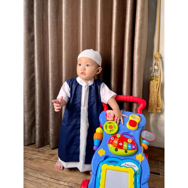 (Bonus Peci) Baju Koko Gamis Jubah Bayi Jubah Koko Bayi Habib Gamis Jubah Bayi panjang model lucu lengan pendek baju