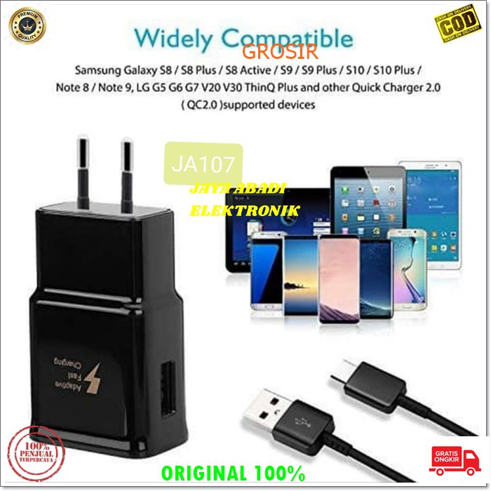 J107 SAMSUNG CHARGER TYPE C TIPE C S10 SUPER FAST CHARGING ADAPTOR TRAVEL ADAPTER ANDROIT CHARGE J107  charger s10 note 10 ten kabel data usb tipe c type adaptive super fast charging adaptor travel adapter androit cas casan quick charge quallcomm