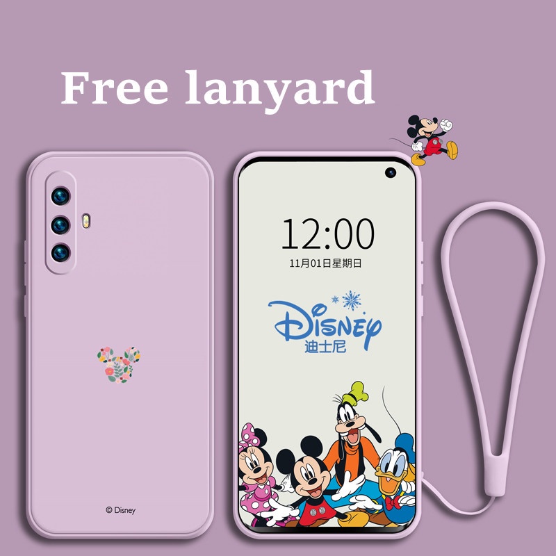 Disney Case SAMSUNG A11 A51 A71 A31 A21S A20 A30 A10 M10 A70 A10S A01 Disney Square Soft Silicone Full Cover samsung Case-purple
