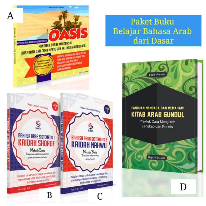 Paket Buku  dan Video Bahasa Arab Basis Ummah Shopee 