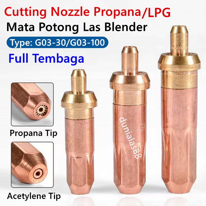 Jual Cutting Tip Nozzle G03-30 G03-100 Mata Potong Las Blender Propana ...