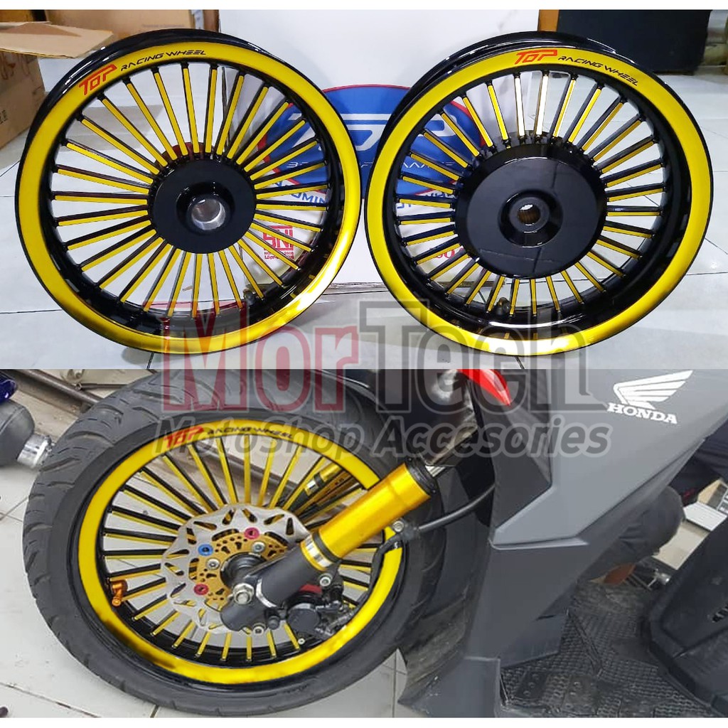 Velg Pelek Racing Top Retro Ring 12 / 14 Ukuran Lebar 215 & 250 for Vario 125 Old - New Vario 150 Fi
