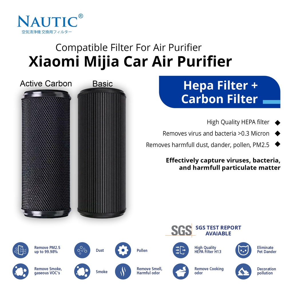 Replacement Filter Air Purifier Xiaomi Car Air Purifier / HEPA / CARBON FILTER Xiaomi Mijia Car Air purifier