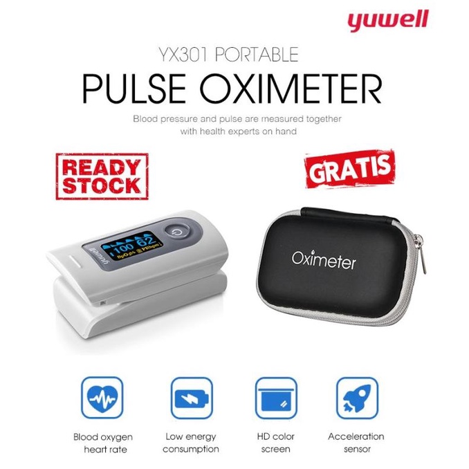 Yuwell Yx301 Oxymeter Pengukur Detak Jantung Fingertip Pulse Oximeter Termurah
