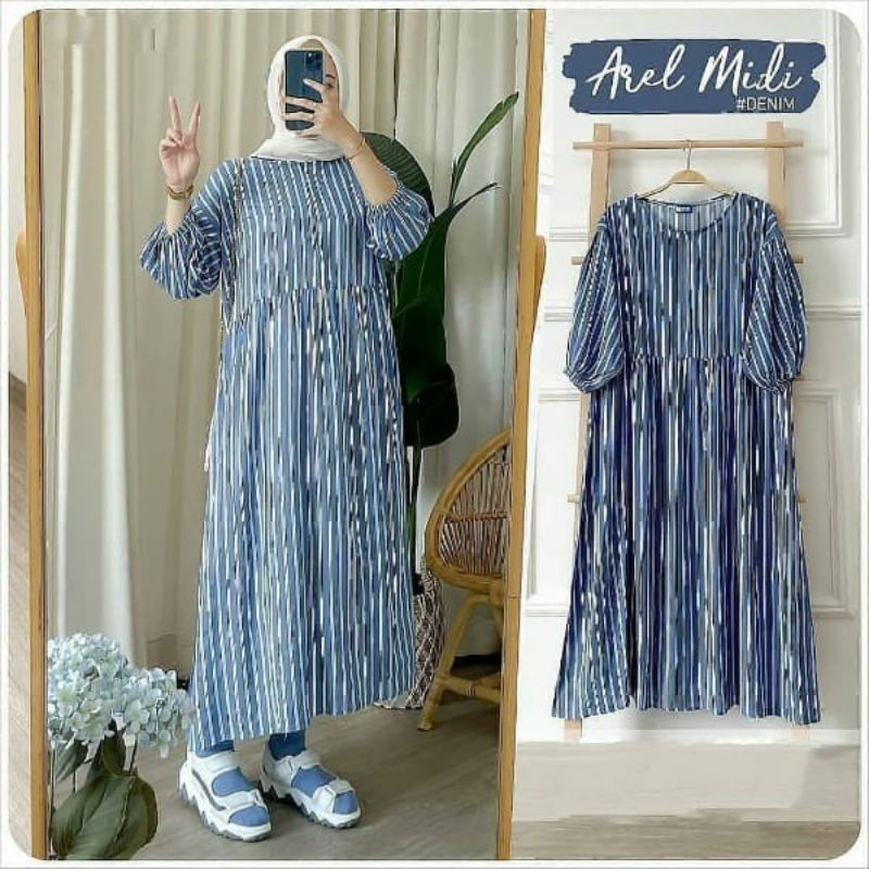 Miidi Dress - Klok bawah lebar
