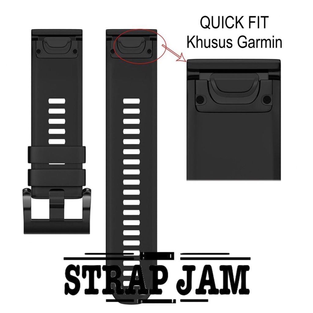 MF5 Watch Strap Garmin Fenix 7 47mm - Tali Jam Tangan 22mm Quick Fit Silikon Rubber