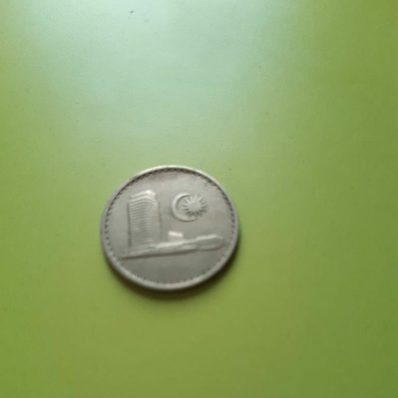 uang koin kuno koleksi langka 10 sen malaysia1967