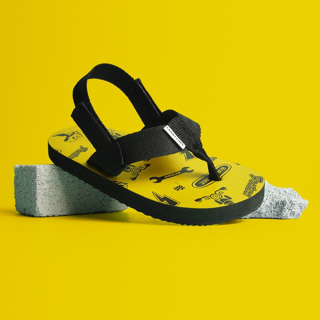 CANDYPOPS Bundling Sandal Altin Moto Yellow X Kaos Meet the Kids