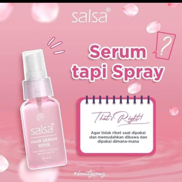 SALSA Hair Serum Rose Spray 80ml Growth Keratin - Serum Rambut | Serum Perawatan Rambut Hair Tonic