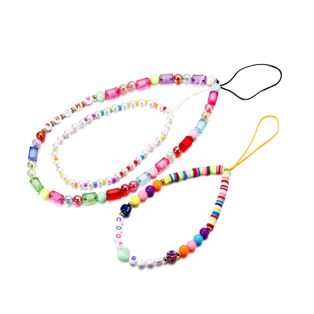 Gelang fashion lanyard ponsel manik-manik