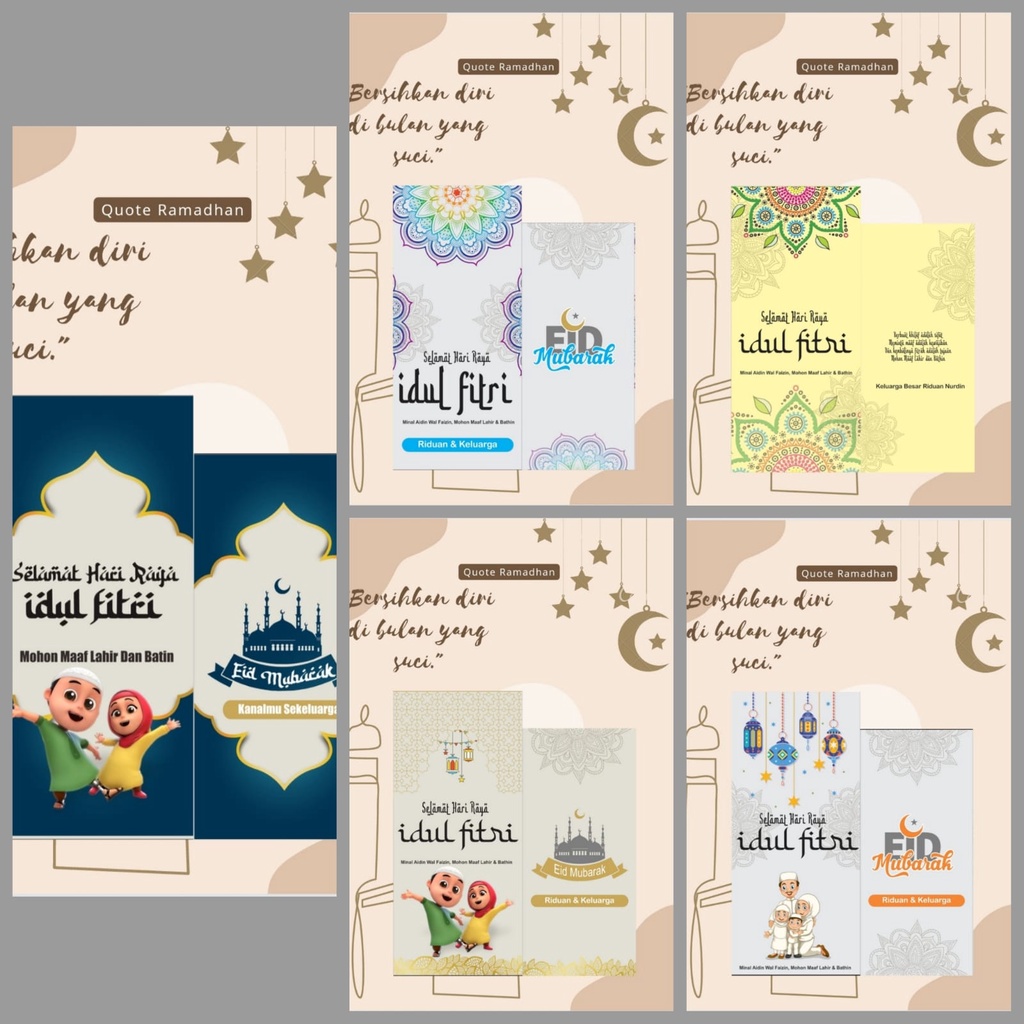 

Amplop Lebaran Karakter Nusa & Rara IDUL FITRI THR bahan Art Paper 150 gsm