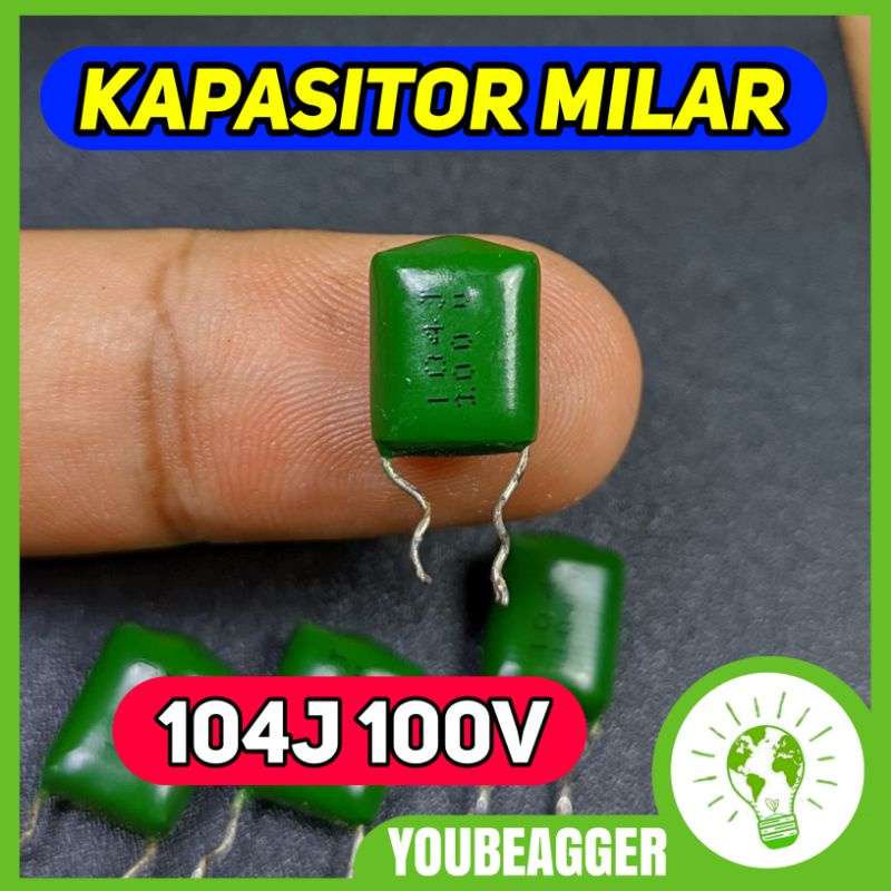 Kapasitor Milar 104j 100v