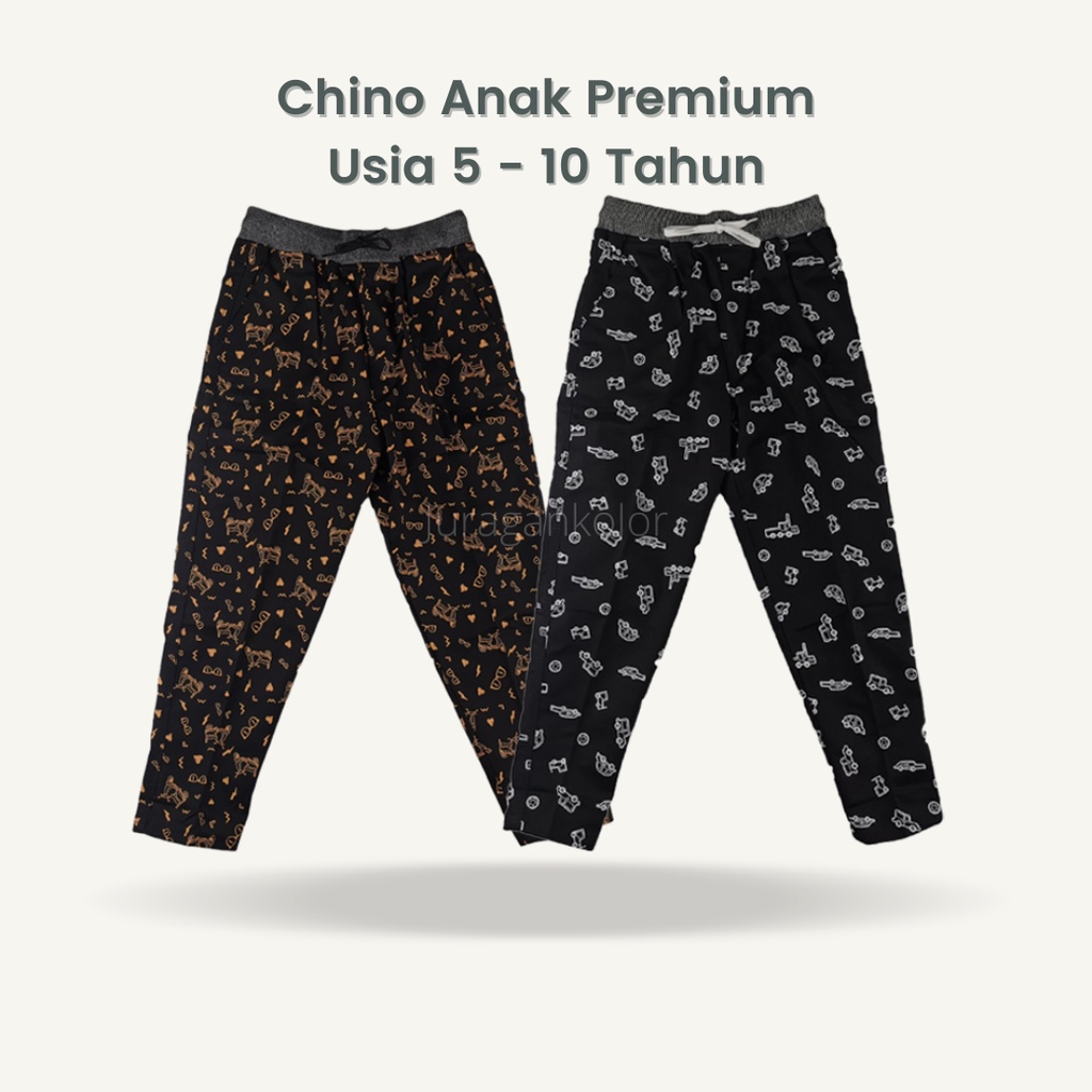 Celana Panjang Anak Cowok Laki-Laki Chino Distro Motif Twill Stretch