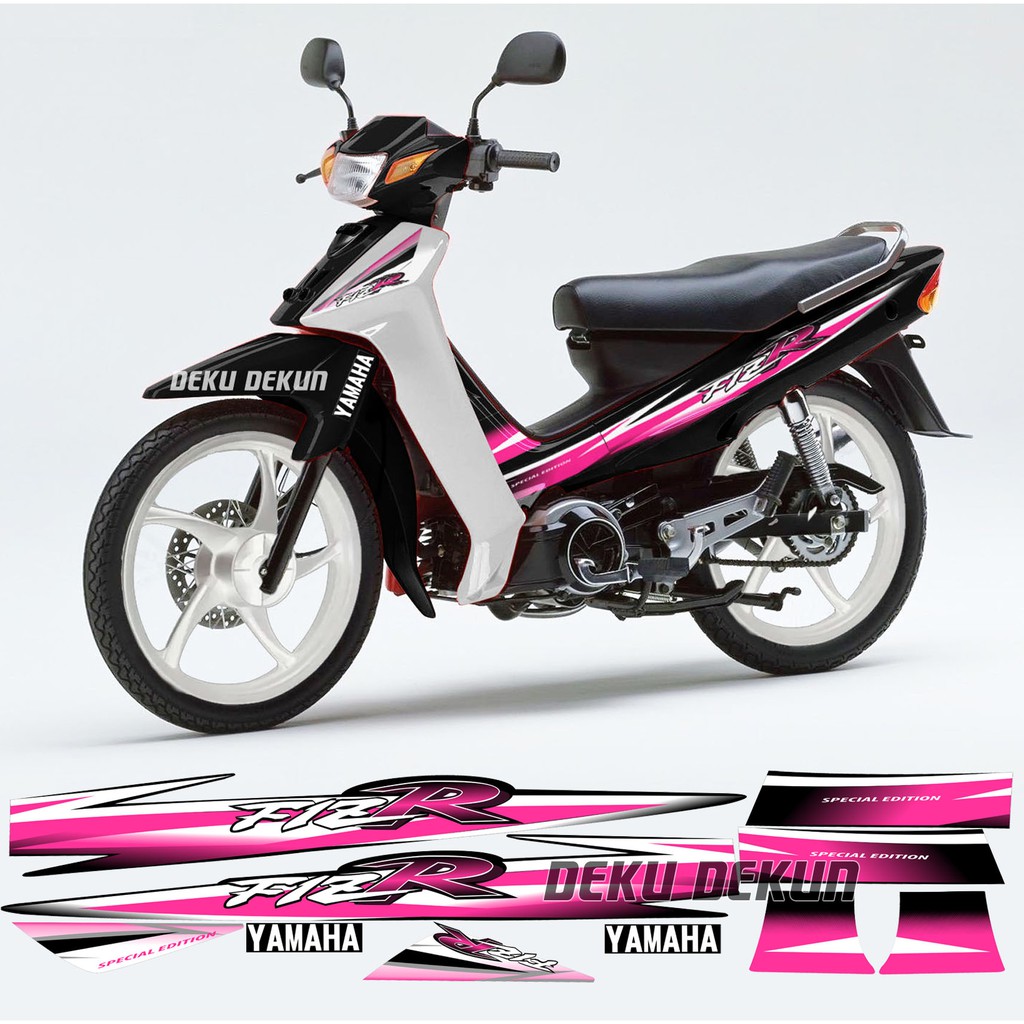 Striping Fizr Stiker fizr f1z r variasi Pink Putih Tahan Vernis Cuting Mesin