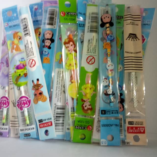 

Refill gel tinta hitam gambar kartun
