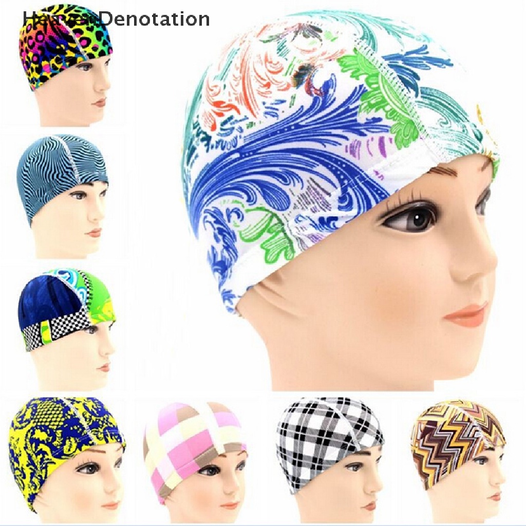 (Heavendenotation) Topi Renang Dewasa Bahan Silikon Flexible Elastis Tahan Lama Warna Acak