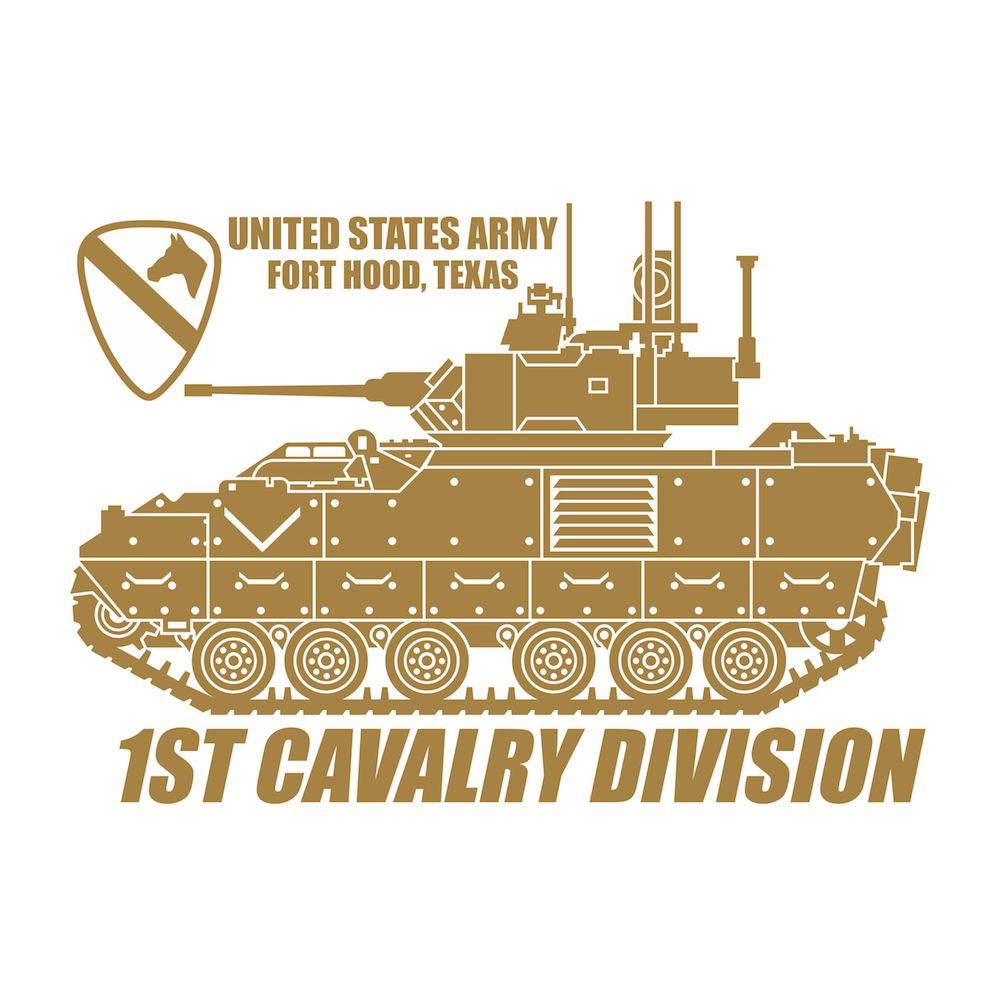 M2 Bradley US Army 1st Cavalry Division Cutting Sticker