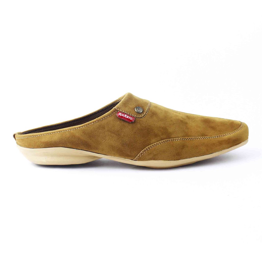 Sepatu Selop Pria Virale / Slop Pria / Sepatu Flat Pria/ Sepatu Casual SG 11 TAN