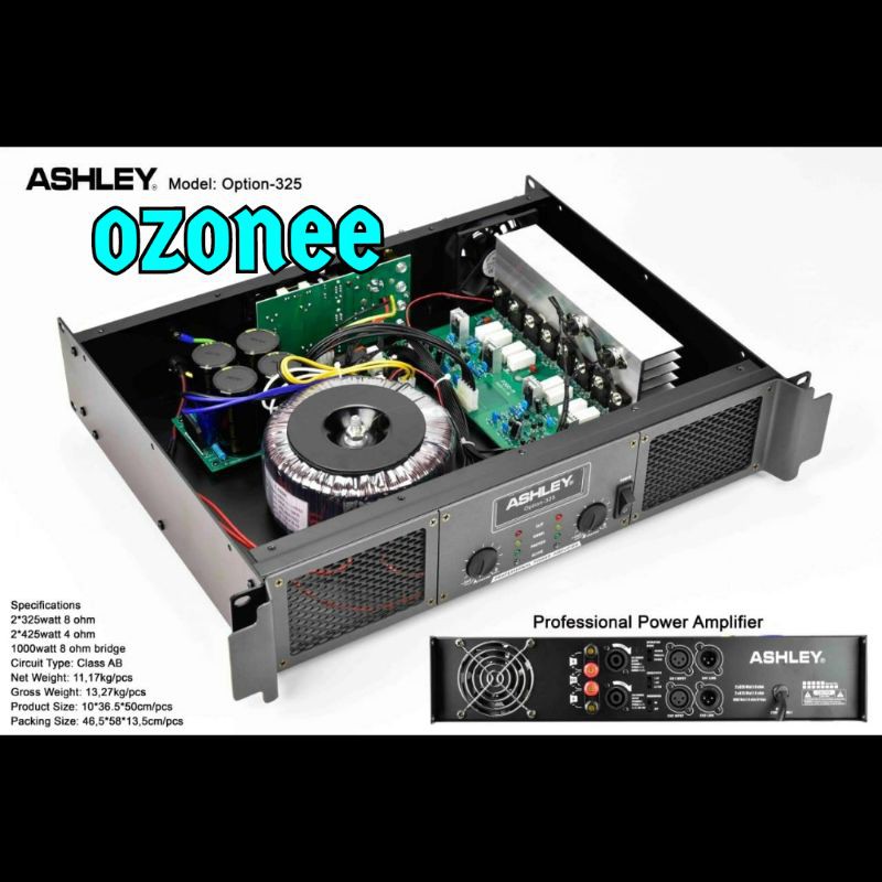 POWER AMPLIFIER ASHLEY OPTION 325 ORIGINAL ASHLEY