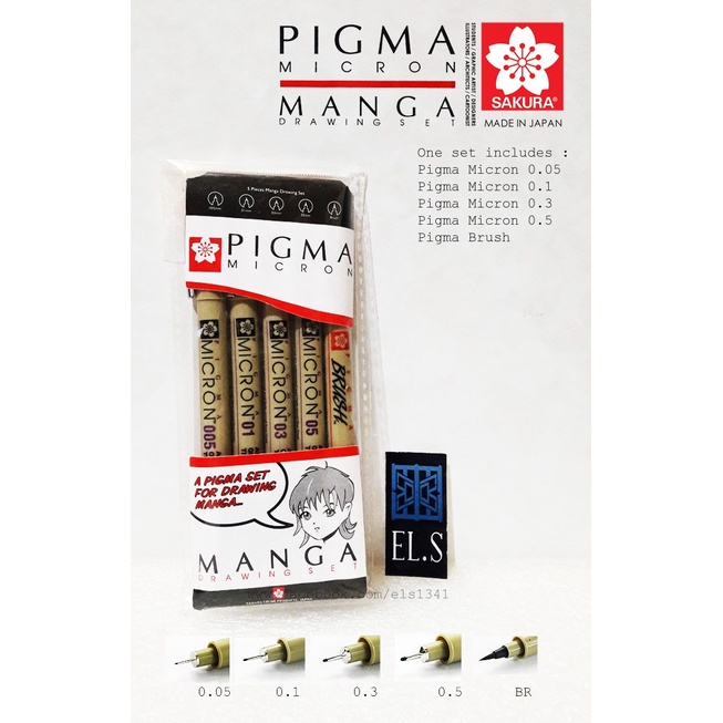 

(TERLARIS) Sakura Pigma Micron Manga Drawing Set