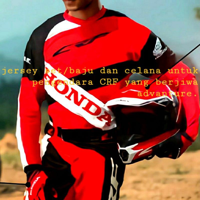 jersey set crf- baju trail original honda
