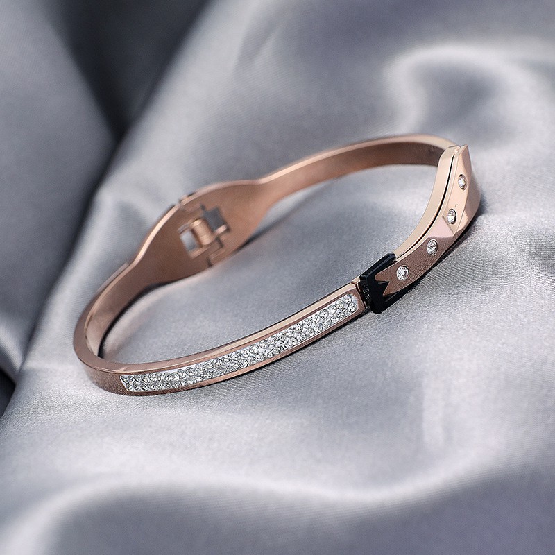 Aksesoris titanium import Gelang Bangle Model Sabuk anti karat bisa COD