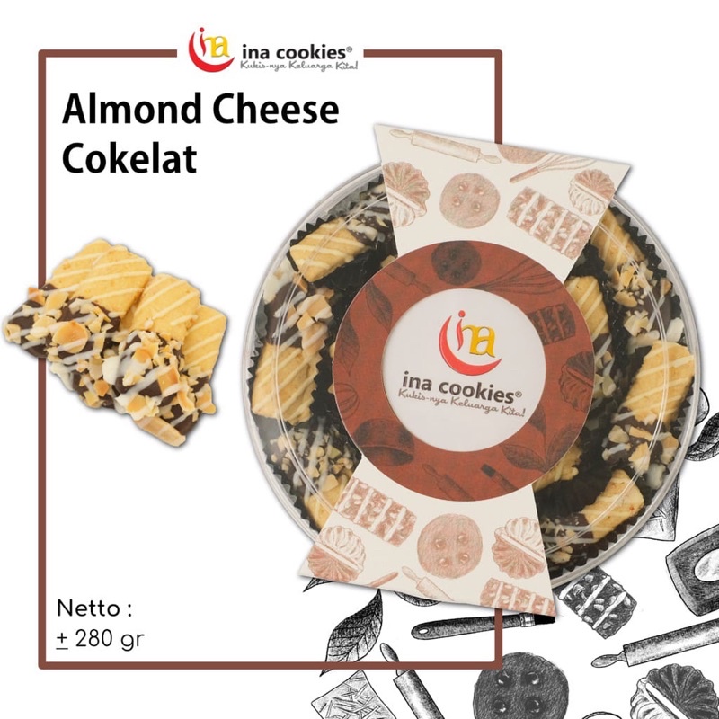 

kayla_cemilan kue kering almond cheese coklat ina cookies