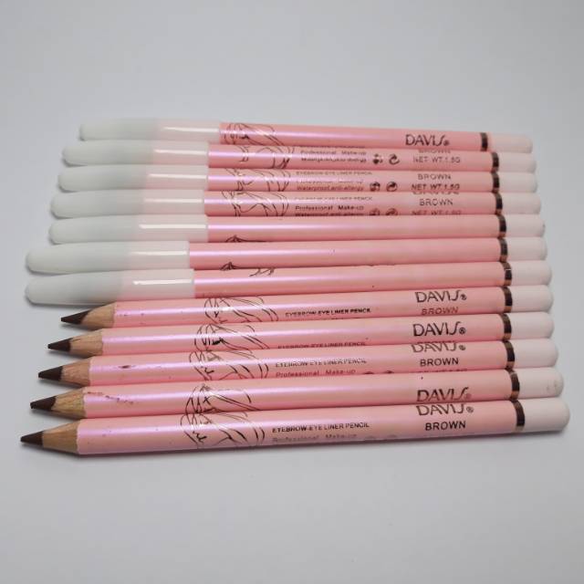 EYELINER PENSIL DAVIS PINK WARNA COKLAT LUSINAN