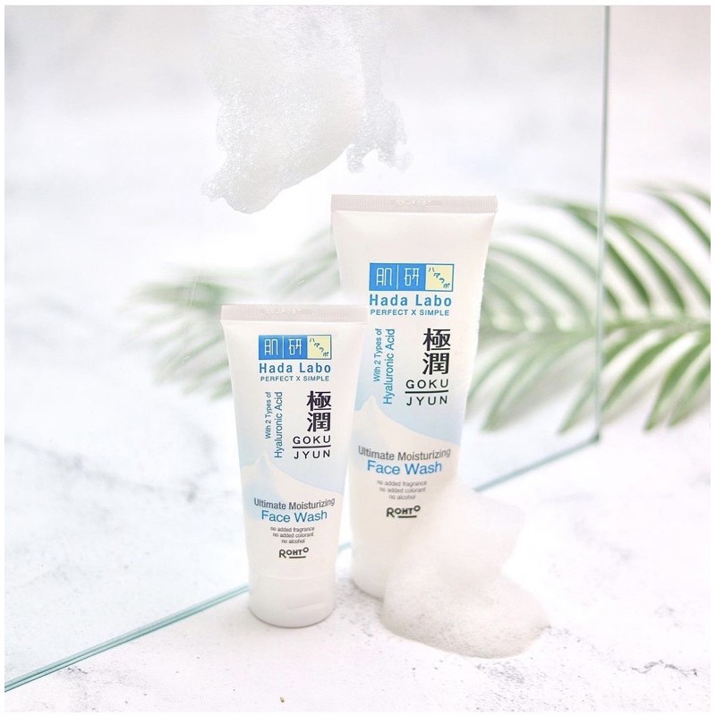 Hada labo gokujyun Face wash hadalabo ultimate moisturizing sabun muka wajah goku whitening