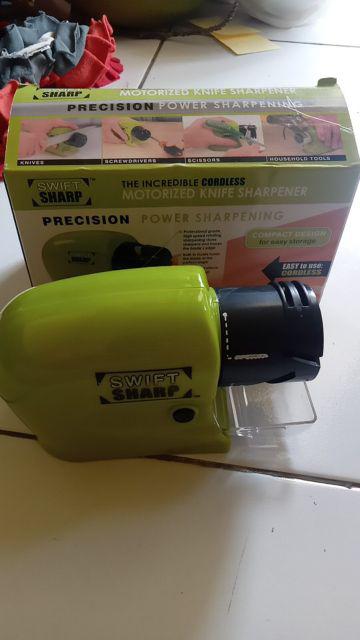 Swifty Sharp Peralatan Dapur Mesin Asahan Pengasah Pisau Gunting Otomatis Elektrik Knife Praktis Ori