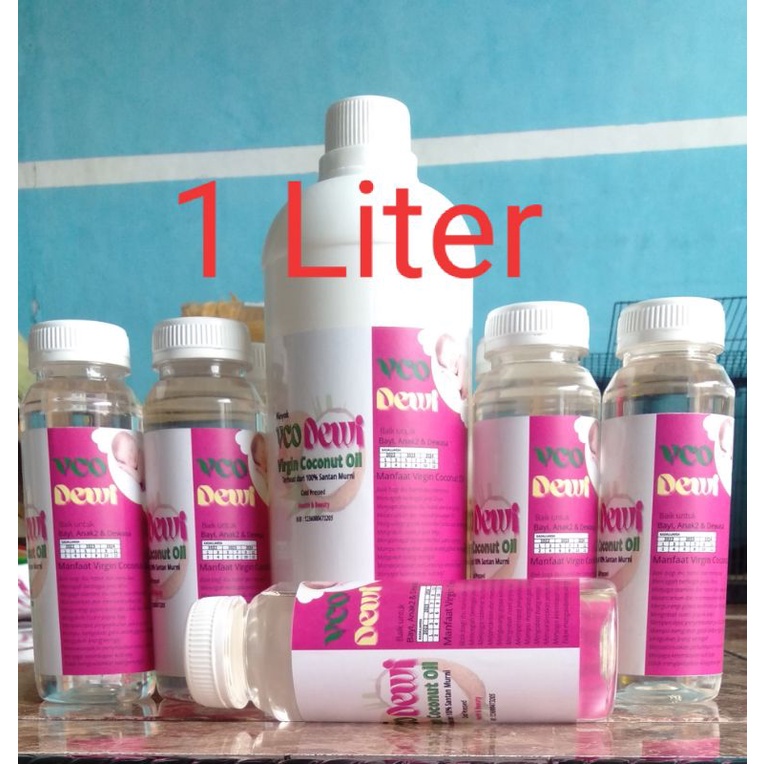 

Dewi VCO 1 Liter /Virgin Coconut Oil 1000ml aroma khas kelapa muda harum dan segar