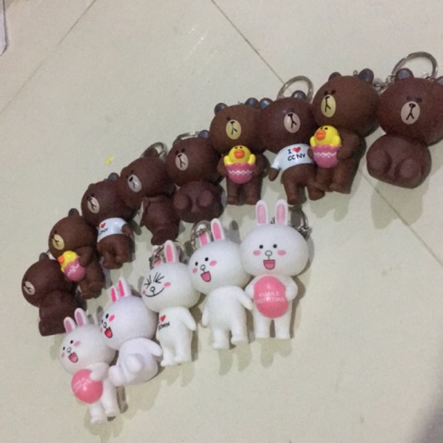  BERLAMPU  VIDEO SLIDE Figure Brown Cony Line Friends Rabbit 