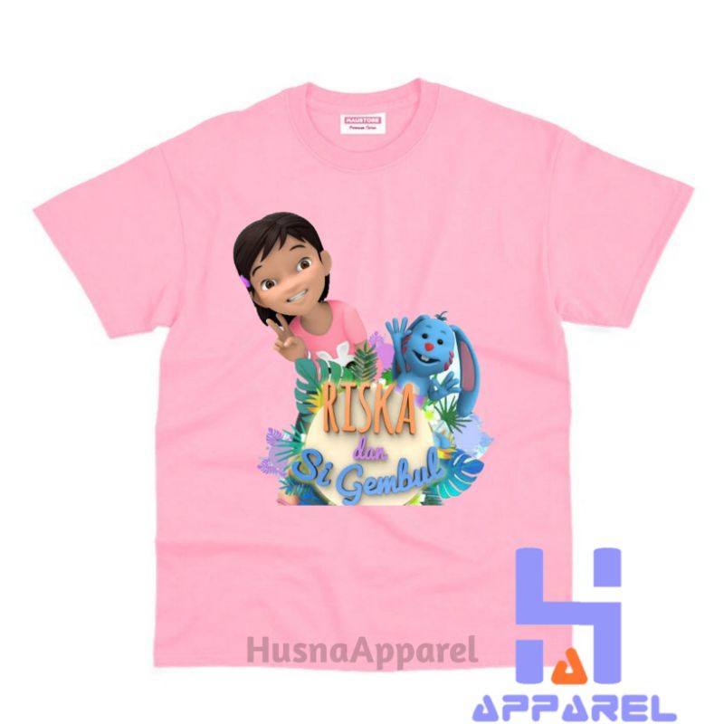 BAJU ANAK KAOS ANAK RISKA DAN SI GEMBUL