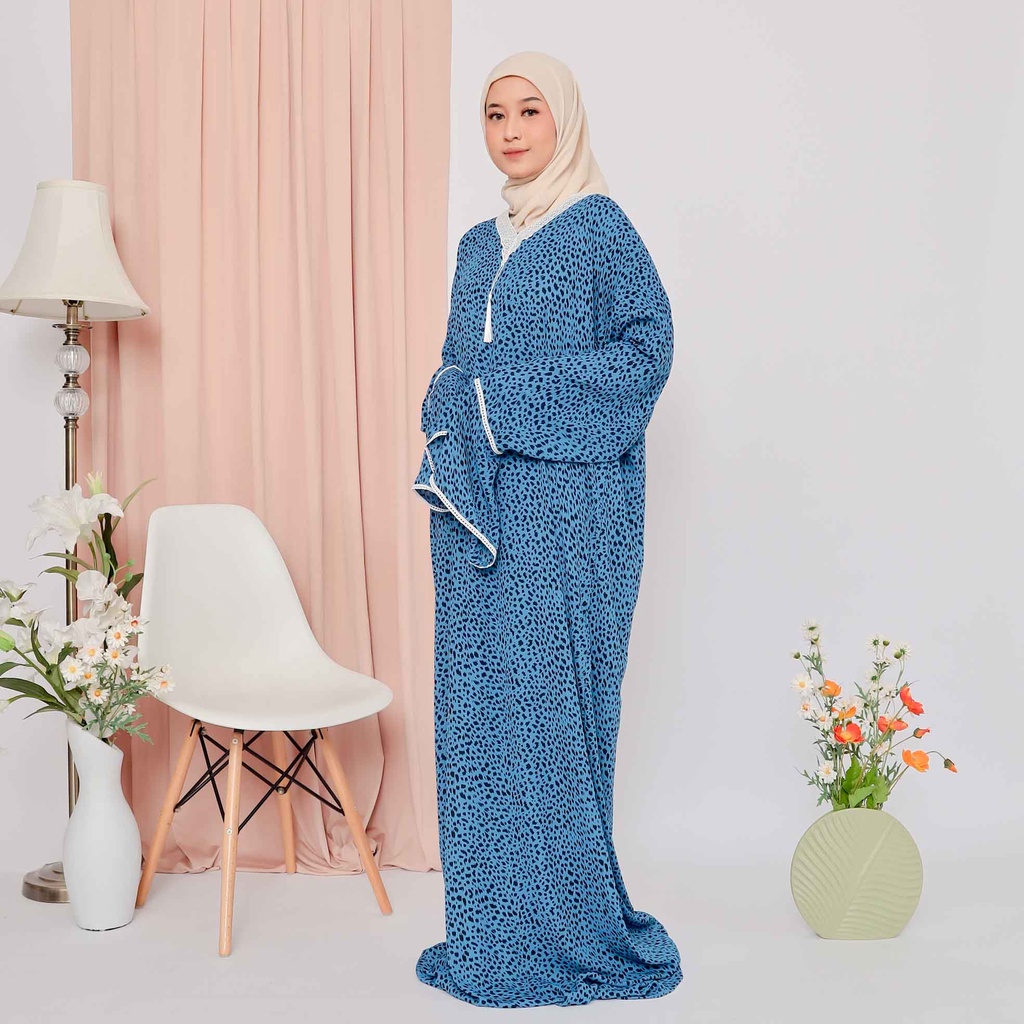 ASPUT - Coral Leopard Mukena Abaya Turki Motif by Mocca