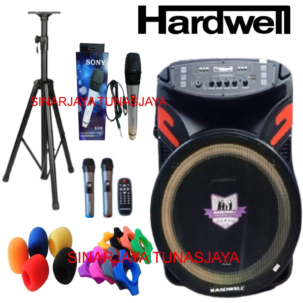 PAKET HEMAT SPEAKER MEETING PORTABLE PARTY 15 UHF HARDWELL  ORIGINAL