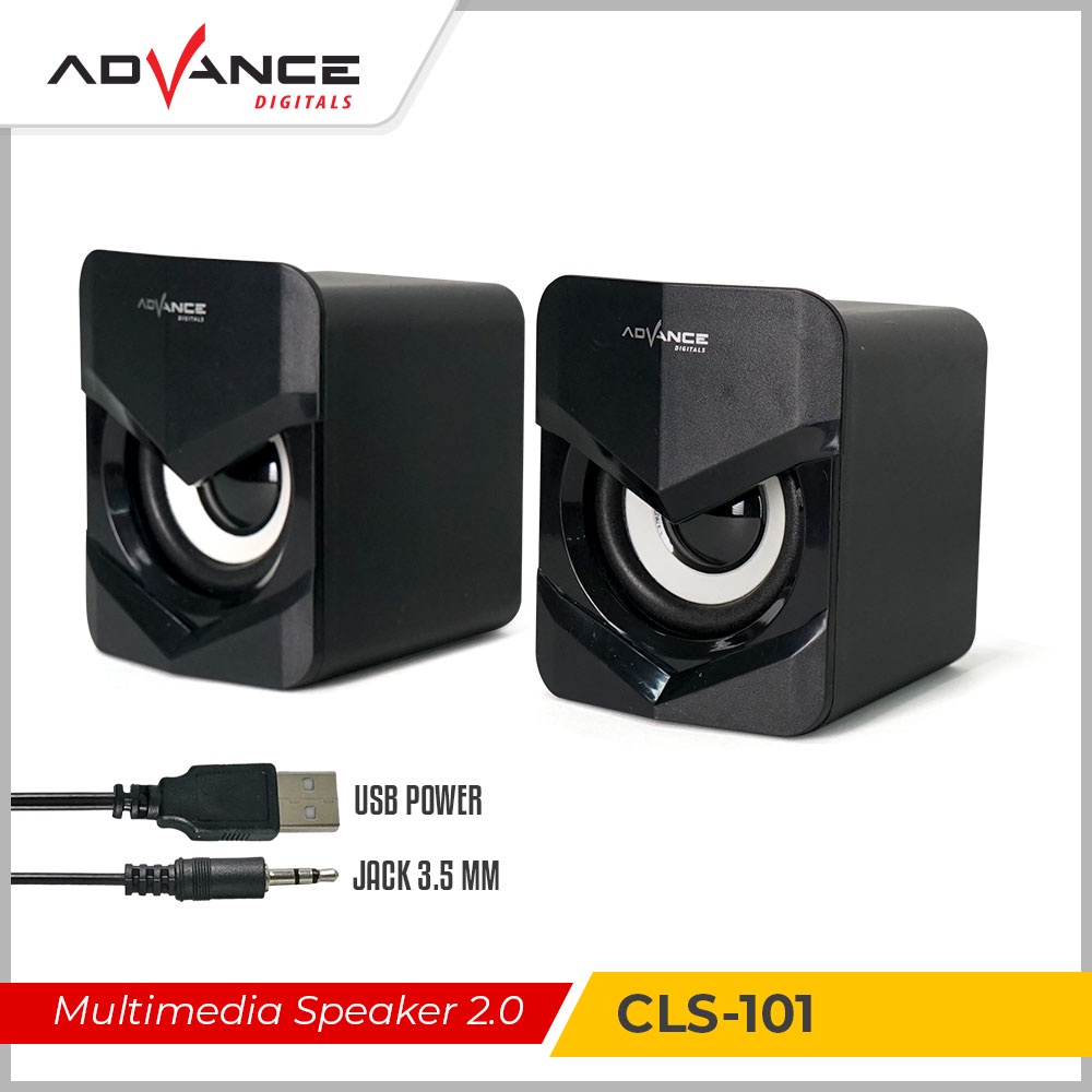 【READY STOCK】ADVANCE Multimedia Speaker Laptop CLS-101 Speaker Aktif Super Bass 2.0 Channel Speaker Garansi Resmi 1 tahun