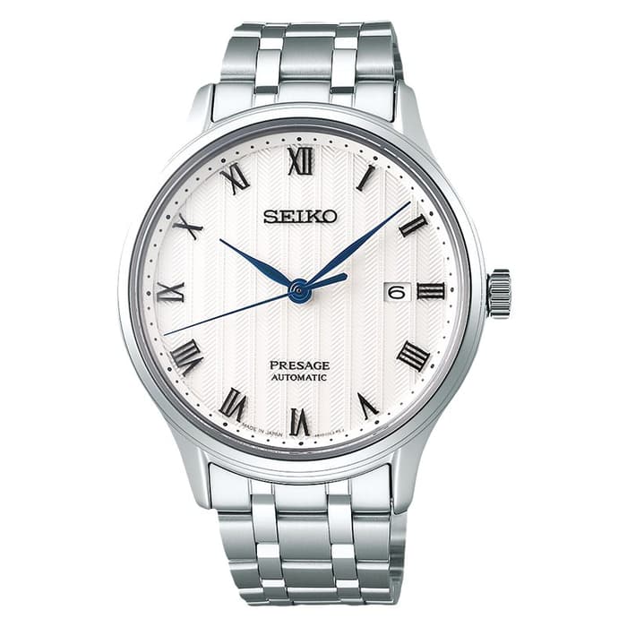 Seiko SRPC79J1 Presage Classic Automatic White Pattern Dial Stainless