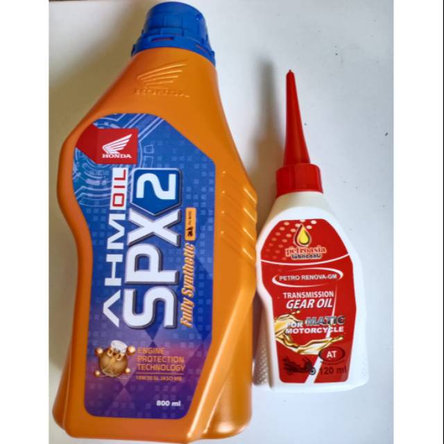 Oli Spx 2 matic 800ml dan oli gardan petroasia for beat/f1/esp/pop/Street/vario 110/125/150/160/Scoppy/spacy f1