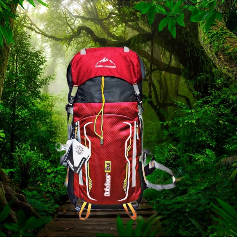 TAS CARRIER//GUNUNG//KERIL 60LTR MURAH MERIAH BONUS RAINCOVER