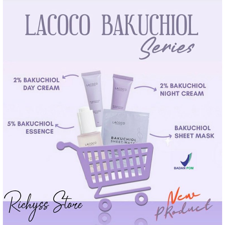 LACOCO BAKUCHIOL SERIES / DAY NIGHT CREAM / ESSENCE / SHEET MASK / CHIOL GLOWING
